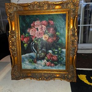 3'x 2.5' floral oil painting canvas